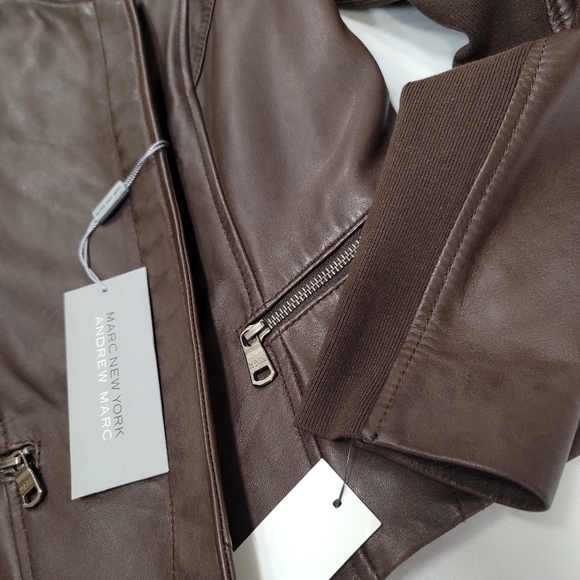 Andrew Marc Marc New York Leather Jacket - Picture 2 of 4